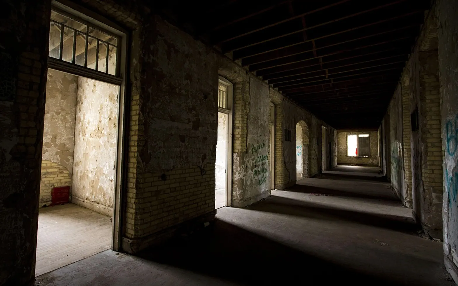 Scary, hallway and ruins